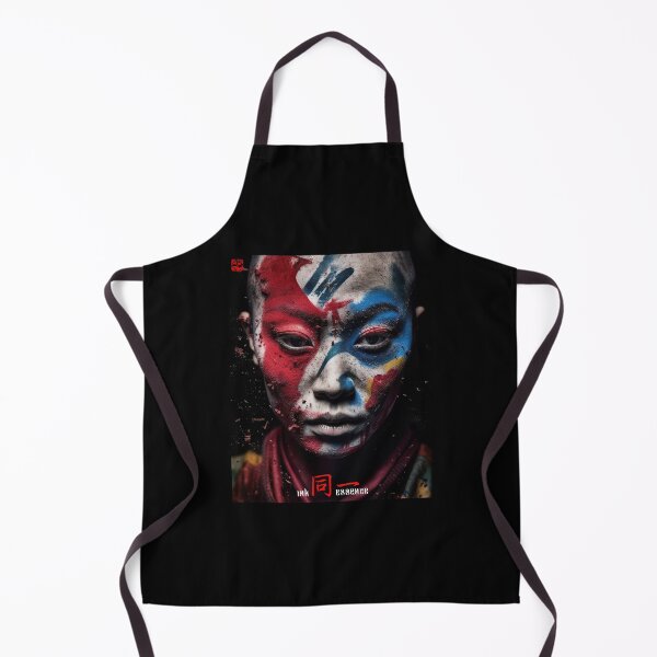 Item preview, Ink Essence - Japanese Aesthetic Surreal Kanji Symbol Portrait Painted Face Art 112 designed and sold by MadeByRobots.