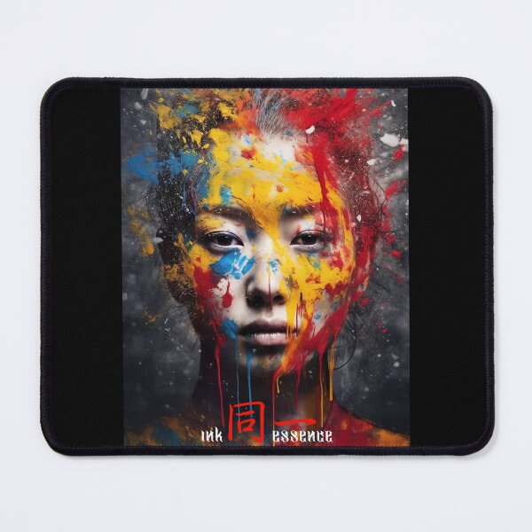 Item preview, Ink Essence - Japanese Aesthetic Surreal Kanji Symbol Portrait Painted Face Art 113 designed and sold by MadeByRobots.