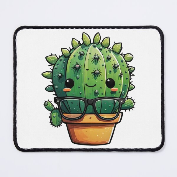 Item preview, Cute Nerd Cactus - Succulent Plant - Smiling Cactus - Potting Cactus Plants Wearing Glasses designed and sold by MyArt23.
