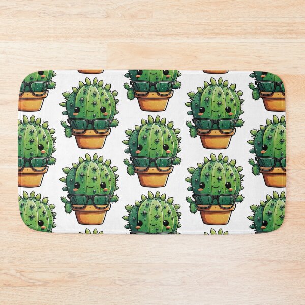 Item preview, Cute Nerd Cactus - Succulent Plant - Smiling Cactus - Potting Cactus Plants Wearing Glasses designed and sold by MyArt23.