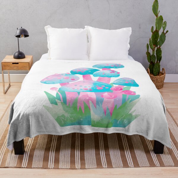 Item preview, Magic Mushroom Art Mix Pink Blue Pattern designed and sold by LLdreams.