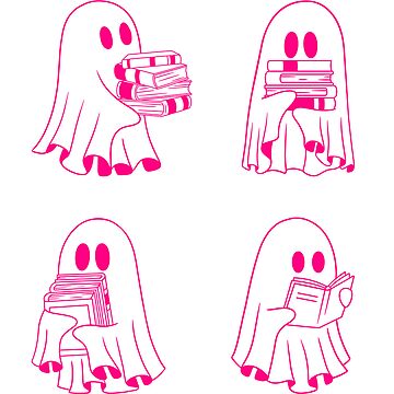 Artwork thumbnail, Four piece hot pink sheet ghosts by KWZCreates