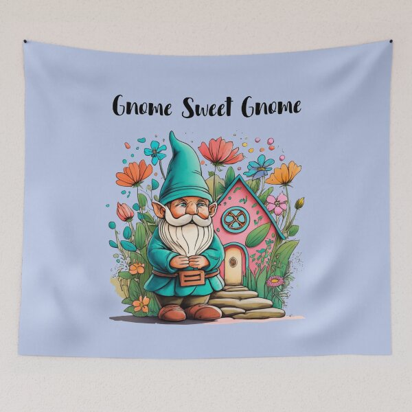 Item preview, Funny Gnome Sweet Gnome Garden Gnome Flower Garden designed and sold by Nature's Fancy.