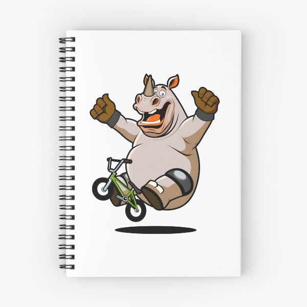 Artikelvorschau, Nashorn auf dem Fahrrad entworfen und verkauft von Bomba Visual.