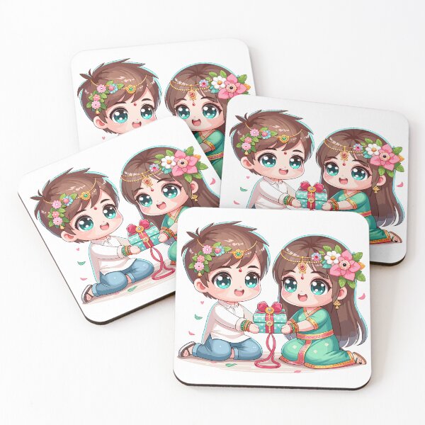 Item preview, Charming Sibling Love - Cartoon Raksha Bandhan Gift Exchange designed and sold by toobel.