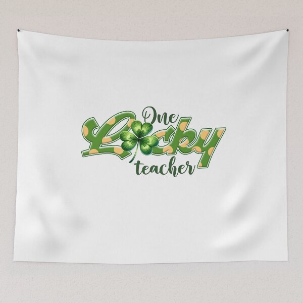 Item preview, One Lucky Teacher, Saint Patrick's Day Teacher, Teacher Appreciation, Shamrock designed and sold by behindthefacts.