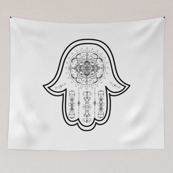 Item preview, pretty mandala Hamsa Hand designed and sold by hamsasoul.