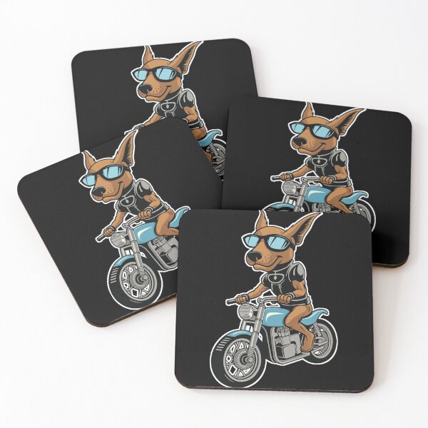 Item preview, Dog riding a motorcycle wearing sunglasses in comic book style designed and sold by Trend-Beaver.