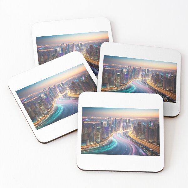Item preview, Radiant Hues Unleashed: A Watercolor Waking in the City designed and sold by PanoramaPrints.