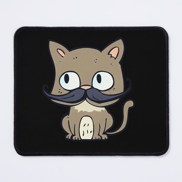Item preview, Mustachioed funny cat miaw, Cartoon Cat designed and sold by Cr320.