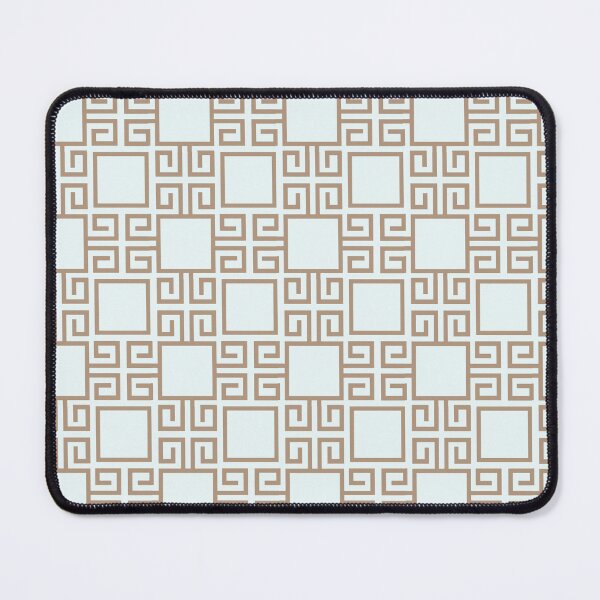 Item preview, Cream Taupe Grey Square Spiral Greek Clean Simple Classical Pattern designed and sold by PenguinForests.