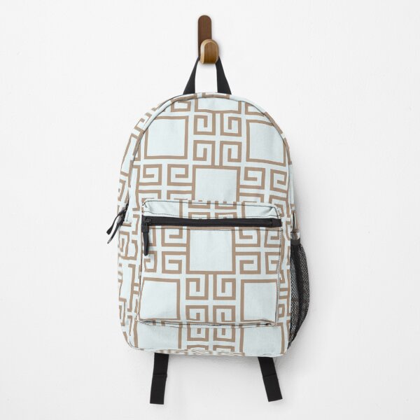 Item preview, Cream Taupe Grey Square Spiral Greek Clean Simple Classical Pattern designed and sold by PenguinForests.