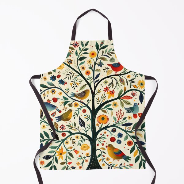 Item preview, Birds on a tree – modern folk style designed and sold by Folksy Living.