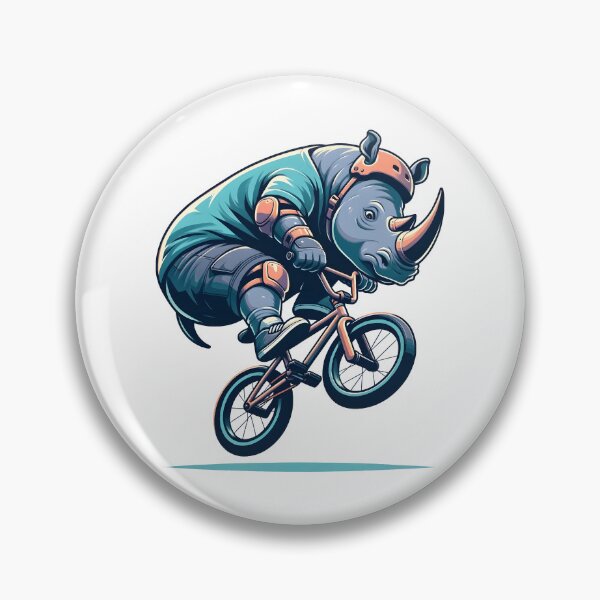 Artikelvorschau, Nashorn auf dem Fahrrad entworfen und verkauft von Bomba Visual.