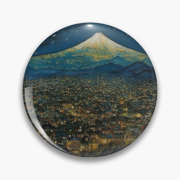 Item preview, Tokyo Fuji Twilight - Van Gogh Inspired designed and sold by Obibobishop.