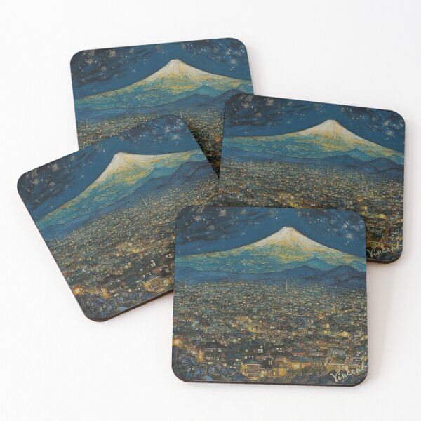 Item preview, Tokyo Fuji Twilight - Van Gogh Inspired designed and sold by Obibobishop.