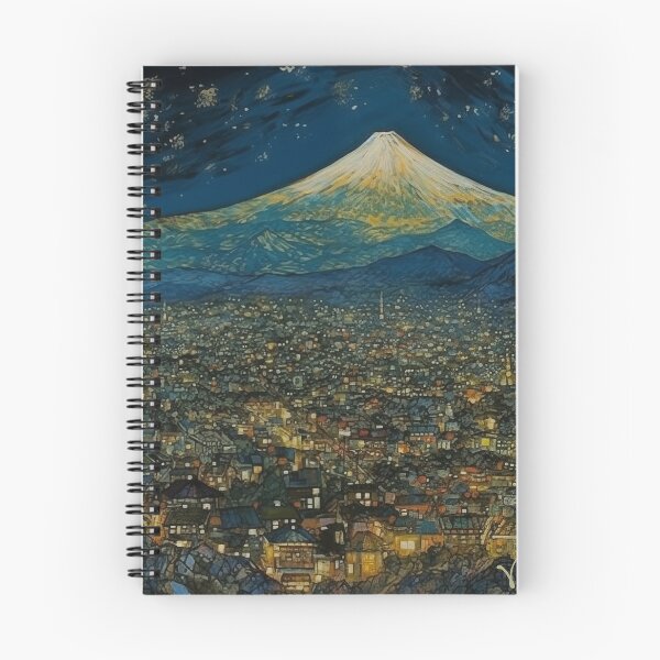 Item preview, Tokyo Fuji Twilight - Van Gogh Inspired designed and sold by Obibobishop.