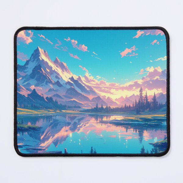 Item preview, Dawn at the mountain lake designed and sold by PinkisCreations.