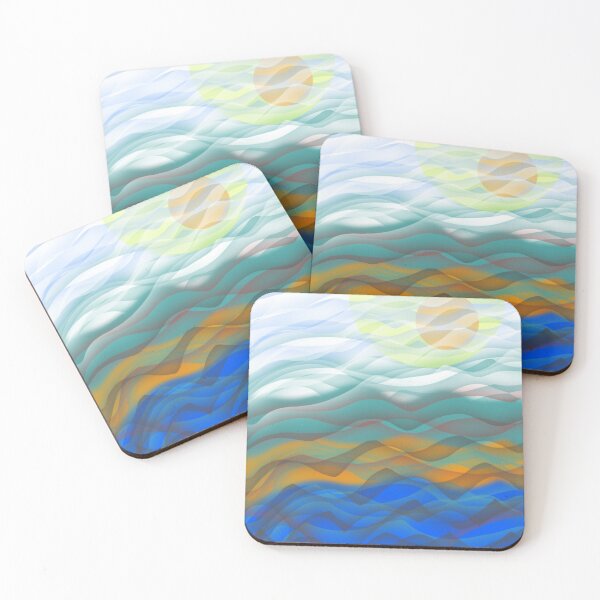 Item preview, Sunset abstract beach wave painting designed and sold by AWADHESH  CHAURASIA.