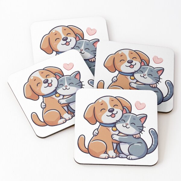 Item preview, cute cat and dog designed and sold by JK-motivation.
