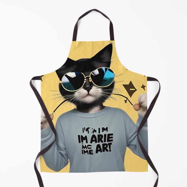Item preview, Black cat wearing glasses and shirt designed and sold by pretty-Designed.