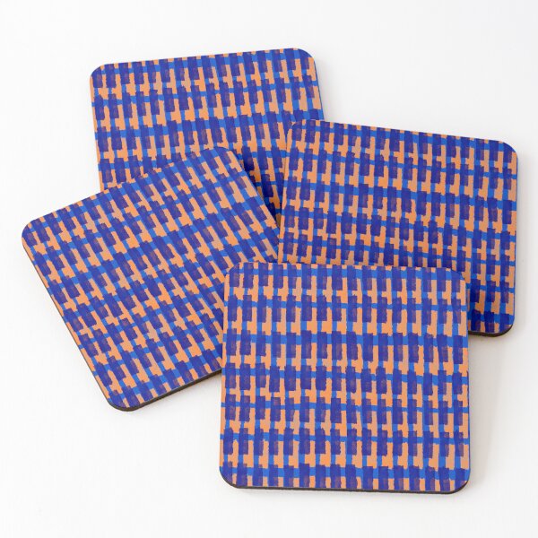 Item preview, Cobalt Blue and Orange, Brush Strokes, Geometric  designed and sold by OneThreeSix.