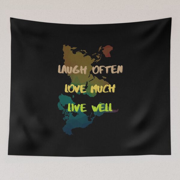Item preview, "Celebrate International Day of Happiness with 'Laugh Often, Love Much, Live Well' Exclusive Tee" designed and sold by AI-volution.