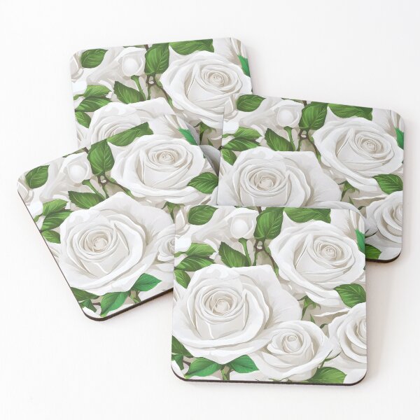 Item preview, Elegant White Roses Pattern designed and sold by Rostislav Bouda.