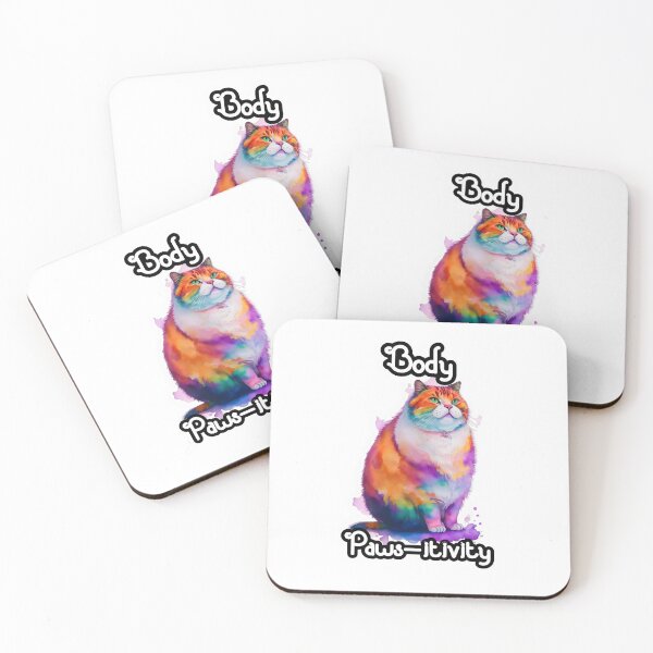 Item preview, Chubby Pawsitivity: Watercolor Cat Motivation designed and sold by MillennialVibe.