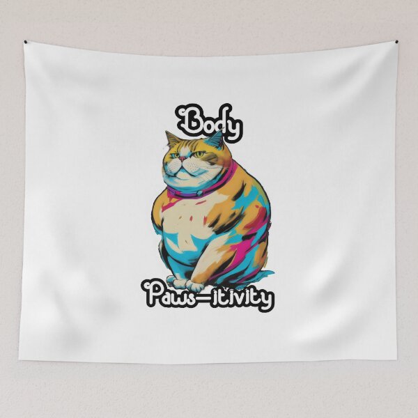 Item preview, Copy of Chubby Pawsitivity: Watercolor Cat Motivation designed and sold by MillennialVibe.