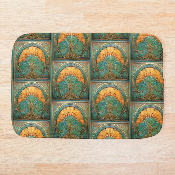 Item preview, Verdigris and Copper Tree Art Deco Pattern designed and sold by CMooreWorx.