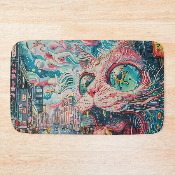 Item preview, Psychedelic Cats Art designed and sold by nomiraclehere.