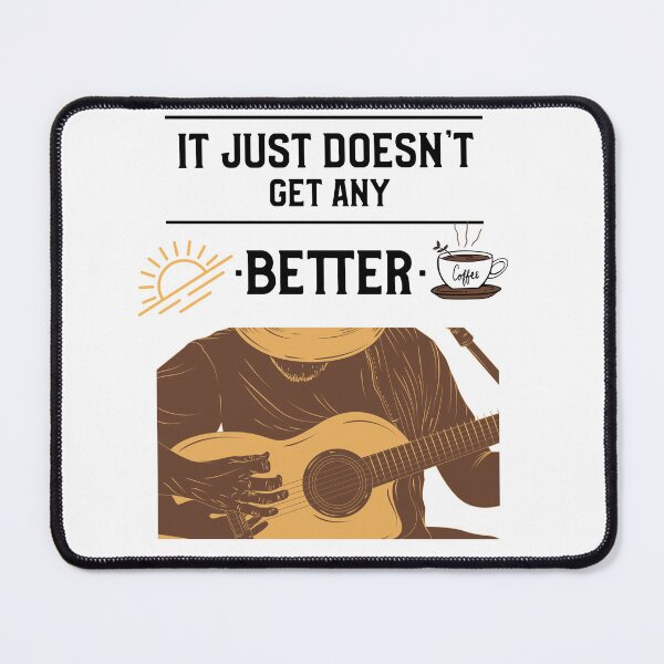 Item preview, Coffee Guitar Player designed and sold by TrilbyTeeShop.