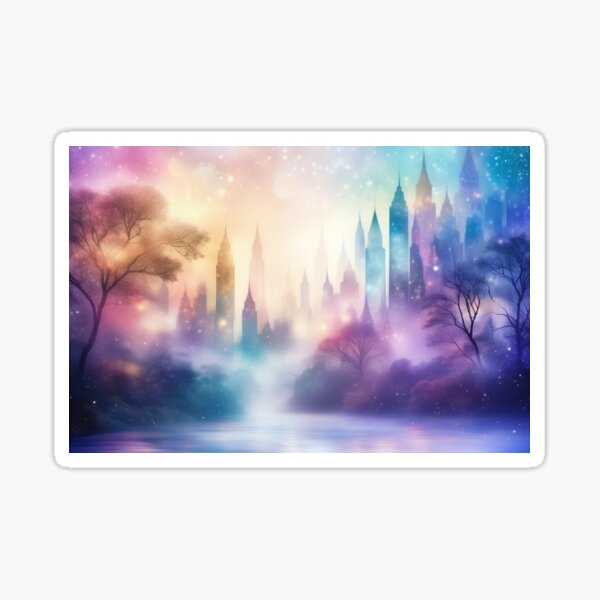 A Watercolor Journey Through Cosmic Whispers Sticker