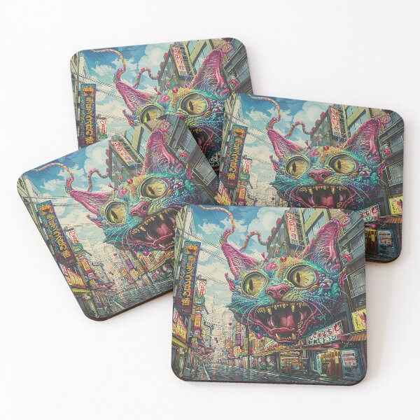 Item preview, Psychedelic Cats Art designed and sold by nomiraclehere.
