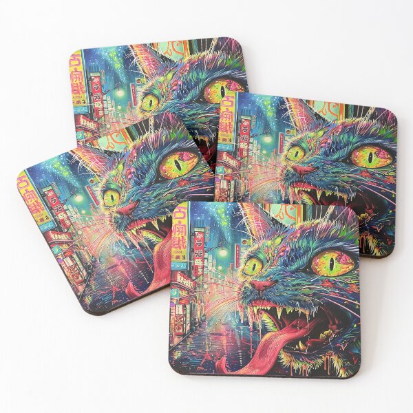 Item preview, Psychedelic Cats Art designed and sold by nomiraclehere.