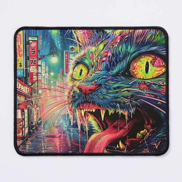 Item preview, Psychedelic Cats Art designed and sold by nomiraclehere.