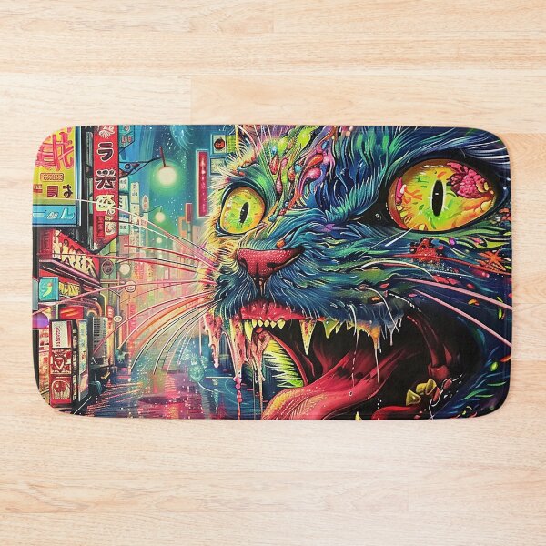 Item preview, Psychedelic Cats Art designed and sold by nomiraclehere.