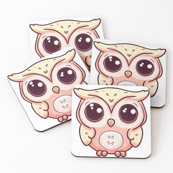 Item preview, Sweet Cute Little Kawaii Owl Cartoon Bird Pink Pet Tattoo Night Life Hug Me designed and sold by Cr320.