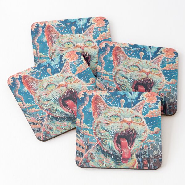 Item preview, Psychedelic Cats Art designed and sold by nomiraclehere.