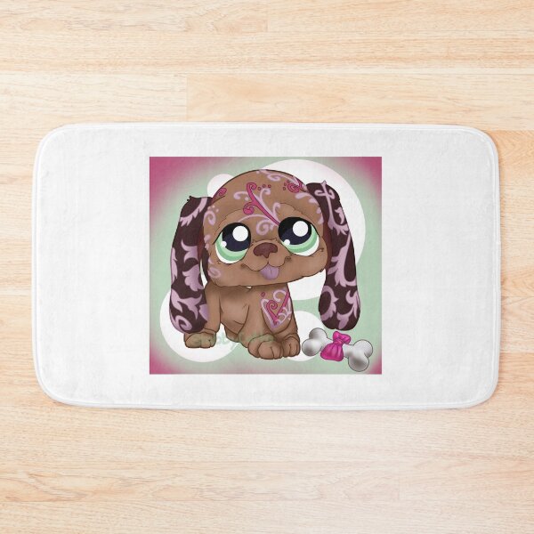 Item preview, lps Littlest pet shop Basset Hound with a bone gift :) designed and sold by StabbyCatto.