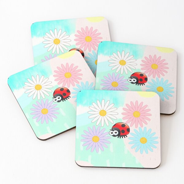 Item preview, Ladybird likes colorful flowers designed and sold by zorkaa1.