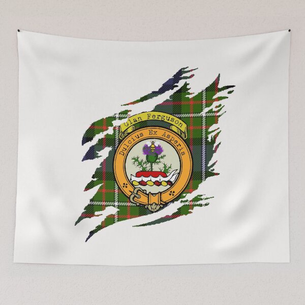 Item preview, Ferguson Crest Scottish Surname Tartan designed and sold by BagTown Clans.