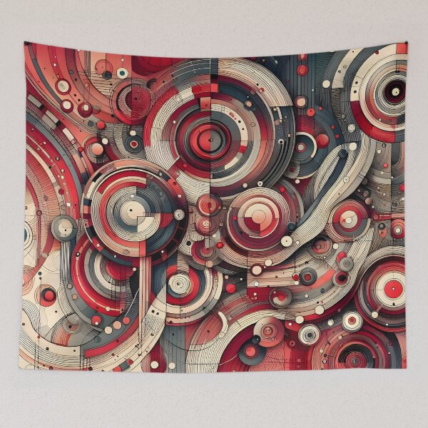 Item preview, Red Abstract Circles Design designed and sold by Alessei.