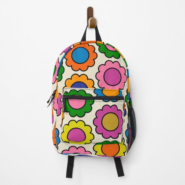 Item preview, Colorful Flowers Happy Retro Pattern designed and sold by kierkegaard.