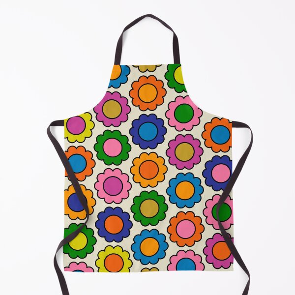 Item preview, Colorful Flowers Happy Retro Pattern designed and sold by kierkegaard.