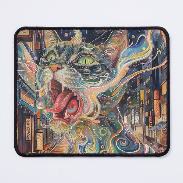 Item preview, Psychedelic Cats Art designed and sold by nomiraclehere.