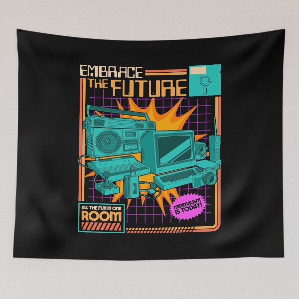 Item preview, Embrace The Future - Nostalgia Tech designed and sold by sachpica.