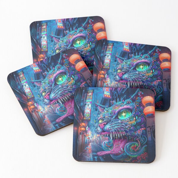 Item preview, Psychedelic Cats Art designed and sold by nomiraclehere.