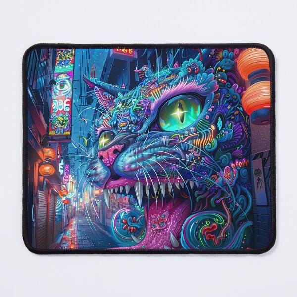 Item preview, Psychedelic Cats Art designed and sold by nomiraclehere.